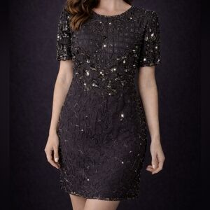 Vintage Elegant 1980s Dress | Beaded